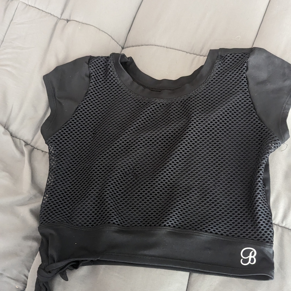 Bombshell Netted Front Crop Top Sz Xl Used Twice … - image 1